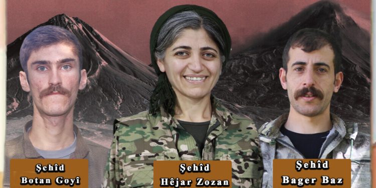 Nasnameya 3 gerîlayên şehîd hatin eşkerekirin