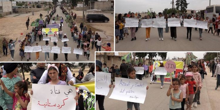 Jinên Ciwan, keç û Jin bi hev re li dijî destavêtina zarokan a li kolanan