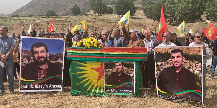 Cenazeyê Arasan li Qendîlê hat veşartin