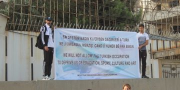 Werzîşvan û xwendekarên herêma Cizîrê êrişên dewleta Tirk şermezar kirin