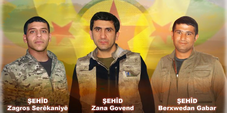 HPG’ê nasnameya 3 gerîlayên li Zapê şehîd bûn, eşkere kir