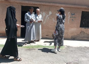 Li Dêra Zorê Jinên Ciwan pirtûk li kolanan belav kirin