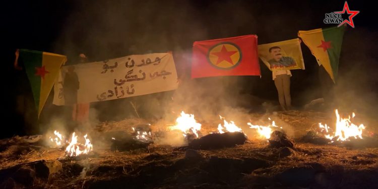 Gêncanaî welatparêz û jinanî gencî têkoşer li Ranya bi boneya 15 tebaxê pîroz kir.