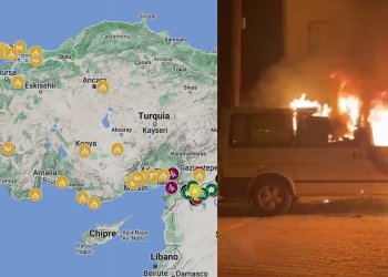 Jinên Tolhildêr polîsek birîndar kirin, çar keştiyên luks şewitandin