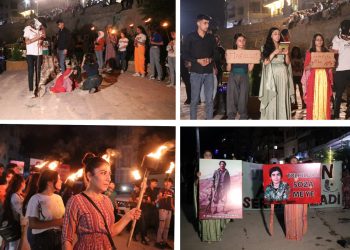 Yekitiya Jinên Ciwan li Helebê şanoyek têkildarî rola jinan pêşanda