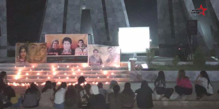 Ciwanên ya Kobanê Şehîd Alî Çîçek, Şehîd Vejîn Jiyan û Şehîd Ozgur Ronî bi bîr anî