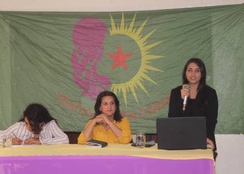 Komxebat ya Jinên Ciwan li bajare Qamişlo li dar xest