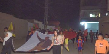 Ciwanên Enterîyê ji bo pêngava nû ji Rêber Apo re meşiyan