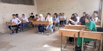 Xwendekarên dibistana sînae li Dêrîkê civîyan