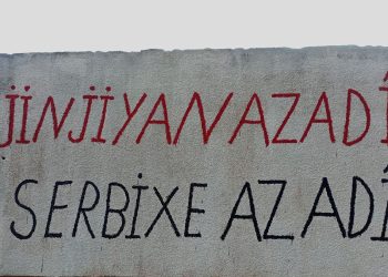 Jinên Ciwan ên Heseke li dijî Komployê ser dîwaran xêzkirin