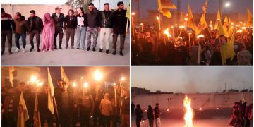 Bi pêşengtîya ciwanan li Şedadê salvegera 45’emîn ê PKK hat pîroz kirin