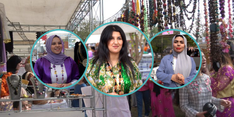 Jinên ciwan bi berhemên xwe reng dan festîvala hinar û peyiz a Helebce