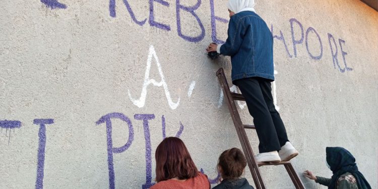 Ciwanên gundewarên Kobanê hemleyê azadîyê Rêber Apo belav dikin