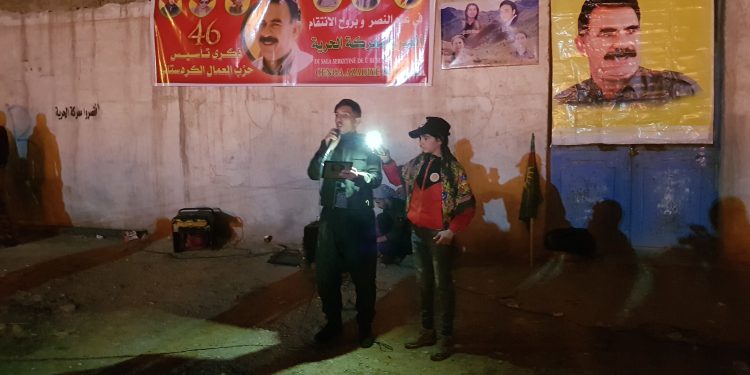 Bi pêşengtîya ciwanan li Minbicê salvegera PKK hat pîroz kirin