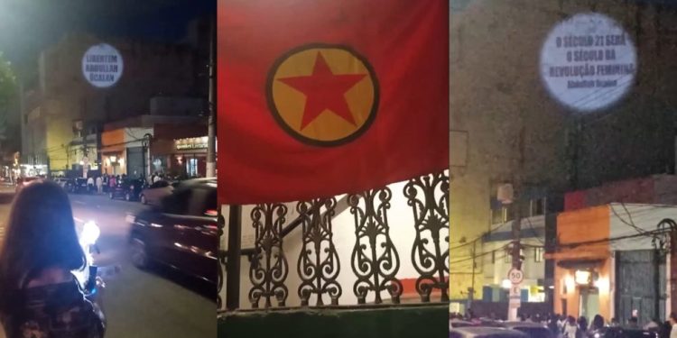 Li bajarê São Paulo ya Brezîlyayê ji bo azadiya Rêber APO çalakî!