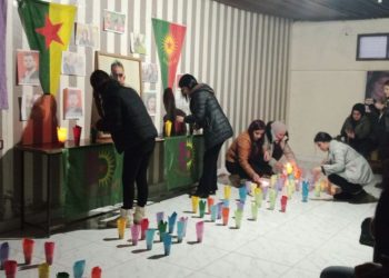 Jinên Ciwan ên Dirbêsiyê şehîdên tevgera ciwanan a Kobanê bibîranîn