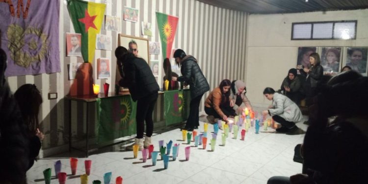 Jinên Ciwan ên Dirbêsiyê şehîdên tevgera ciwanan a Kobanê bibîranîn