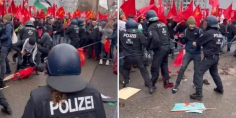 Li Berlînê polîsan êrişî bîranîna Rosa Luxemburg kir: 16 kes birîndar bûn