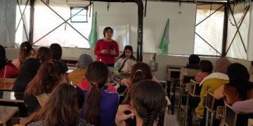 Jinên Ciwan ên Girê Spî civînekî derbarê azadiya fîzîkî ya Rêber Apo li darxistin