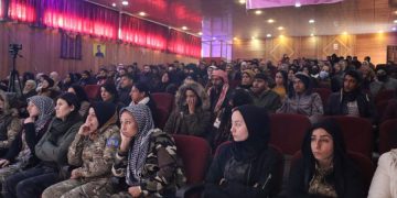 Li Minbic gel û ciwan şehîd Sara, Rojbîn û Ronahî bibîranîn