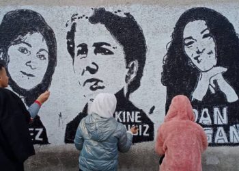 Jinên Ciwan yên bajarê Kobanê wêneyên Sara, Rojbîn, Ronahî xêz kirin