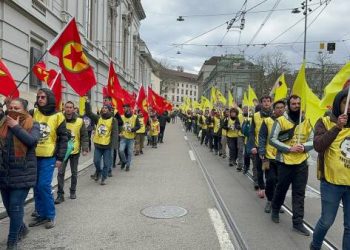 Li Baselê enternasyonalîst ji bo azadiya Rêber Apo dimeşin