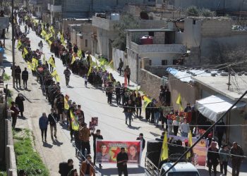 Bi pêşengtiya ciwanên Kantona Qamişlo Şehîd Bişeng û Şehîd Sara hatin bibîranîn