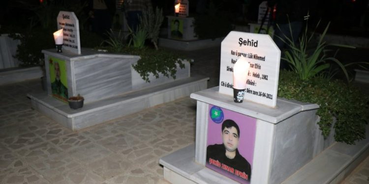 Yekitiya Jinên Ciwan a Helebê şehîd Sara û Bîşeng bi bîr anîn