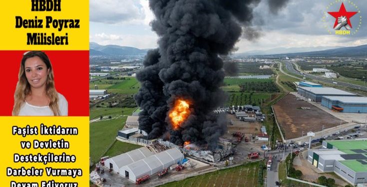 Milîsên HBDH’ê li Îzmîrê agir berdan depoya faşîstan