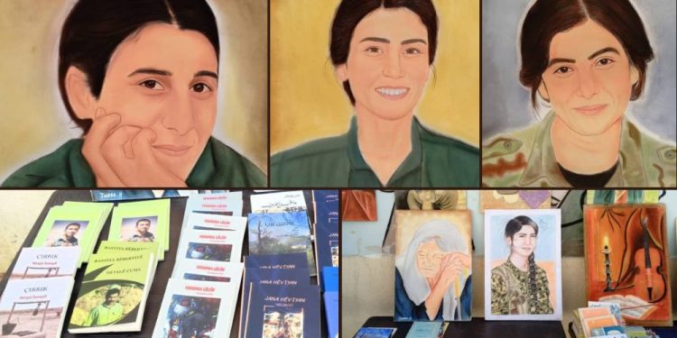 Pêşangehek ji xwendekarên jinên ciwan ên Helebê ji bo şehîdan