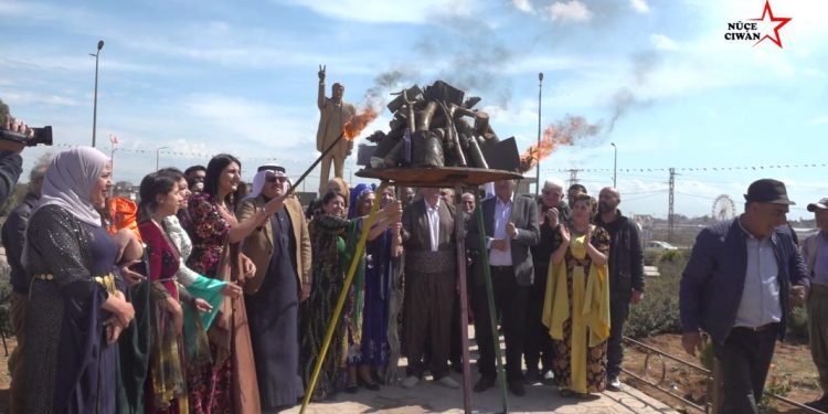 Rêveberiya Xweser a Cizîrê pêşwaziya Newrozê kir