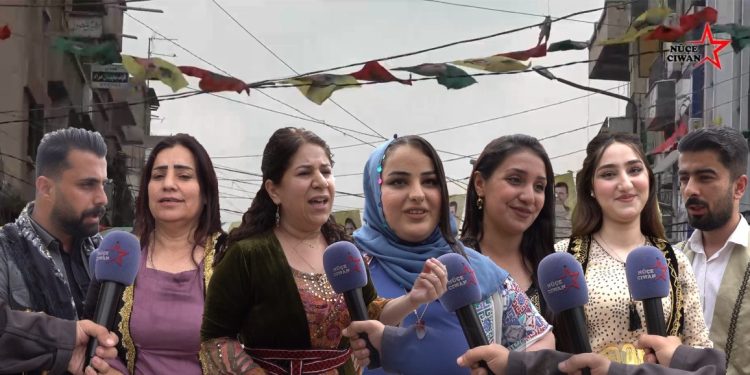 Şêniyên Qamişlo Newrozê 2024’an li Rêber Apo pîroz dikin