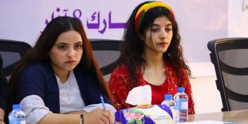 Jinên Ciwan ên PYD derbarê 8’ê adarê di asta kantona Cizîrê de panelekî li darxistin