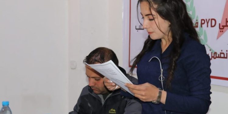 Ciwanên Partiya Yekîtiya Demokratîk ya bajarê Helebê civîna xwe ya salanê lidarxistin