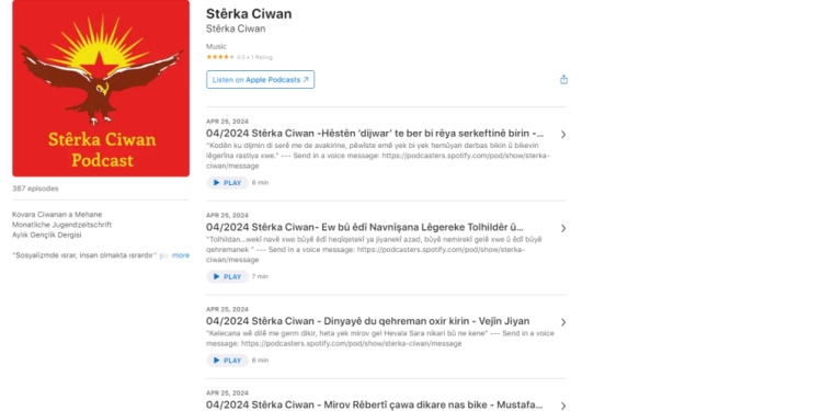 Kovara Stêrka Ciwan hejmara 251’ê li ser Spotify’ê ye