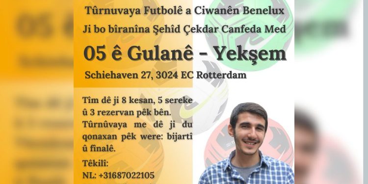 Tûrnûvaya Futbolê ya Meclisa Ciwanan a Şehîd Çekdar Canfeda Med ya Benelûxsê