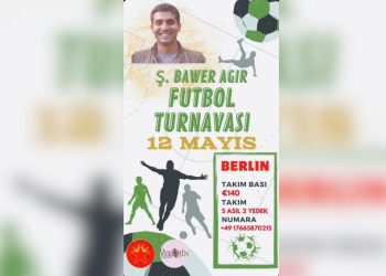 Li Berlînê ji bo bîranîna Şehîd Bawer Agir Canfeda Turnuvaya Futbolê hat lidarxistin