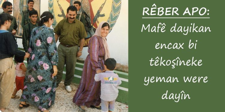 Rêber APO: Mafê dayikan encax bi têkoşîneke yeman were dayîn