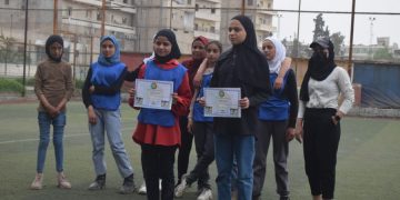 Maça nîvfînal a Lîga jinên xwendekar a Minbicê