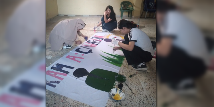 Yekîtiya Jinên Ciwan li Dirbesiyê hazirtiya Kampa “Çawa bijîn?” dikin