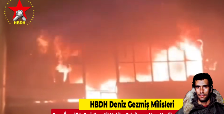 Milîsên HBDH Deniz Gezmiş li Bursa/Înegolê Febrîqeya Mobilyayên Faşîst şewitandin.