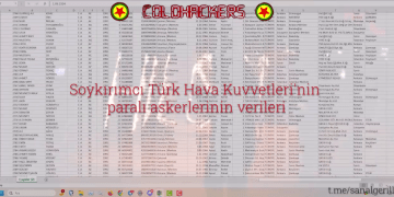 Artêşa Gel a Sîber daneyên leşkerên Hêza Hewayî ya Tirk eşkere kir!