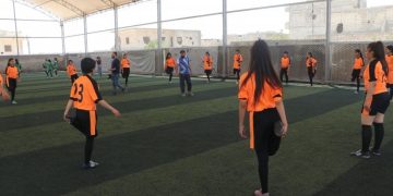 Li Helebê lîstika futbolê ya jinên ciwan