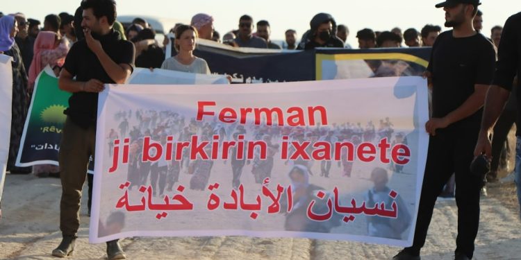 Li korîdora mirovî ya Şengalê meşa girseyî: Ji bîrkirin xiyanete