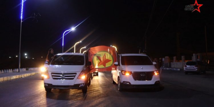 Jinên Ciwan ên Tebqa meşekî erebeyan li darxistin