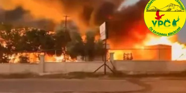 YPC’ê li Antalyayê kargehek şewitand