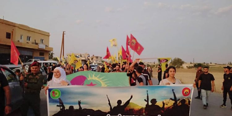 Pîrozbahiya 15’ê Tebaxê ji aliyê ciwan û jinên ciwan ên Kobanê ve