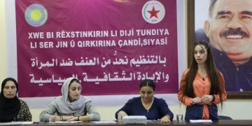 “Em xwe bi rêxistin bikin, tundiya li ser jinê, qirkirina çandî û siyasî ji têk bibin!”