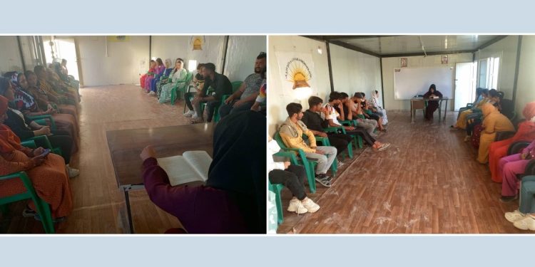 Ciwanên li Kampa Woşekaniyê Pirtûka Sosyolojiya Azadiyê ya Rêber APO dixwînin