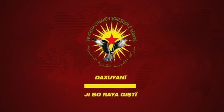 Tevgera Ciwanên Şoreşger der barê bûyera li Helebê de daxuyanî da